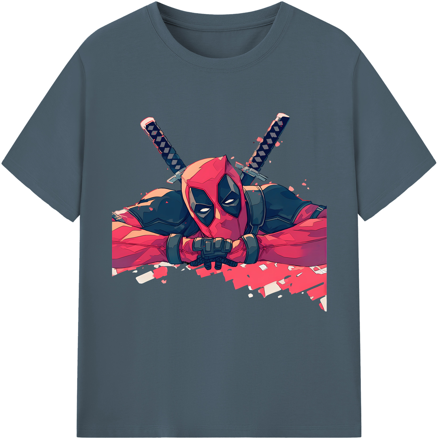 （画像用） Deadpool デッドプール 綿100％半袖Tシャツ（フロントプリント）